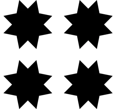 Adesivo geometrico forme stelle nere - TenStickers