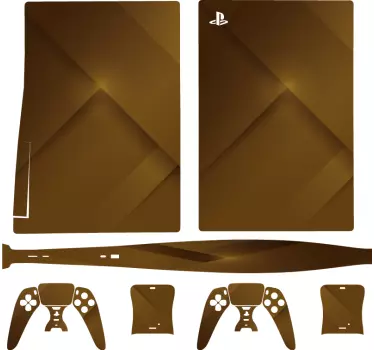 Adesivo ps5 copertura gioco dorata - TenStickers