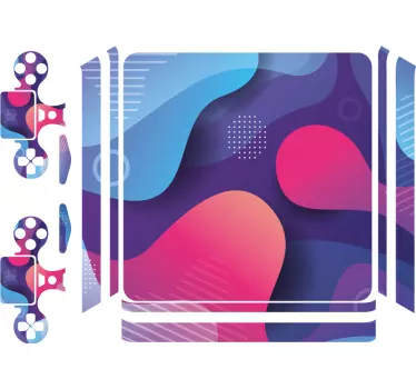 Adesivo ps4 concetto astratto vivace - TenStickers