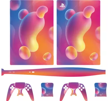 Adesivo ps5 accessori a forma vivace - TenStickers