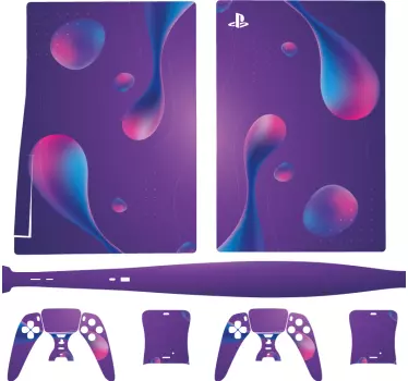 Adesivo ps5 design astratto viola - TenStickers