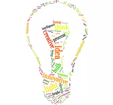 Adesivo murale lampadina idea - TenStickers