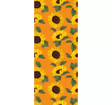 Adesivo per frigo illustrazione di girasoli - TenStickers