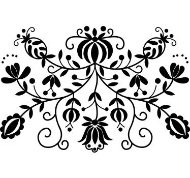 Adesivo decorativo elemento botanico sofisticato - TenStickers