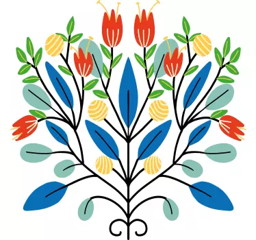 Adesivo decorativo con motivo floreale - TenStickers