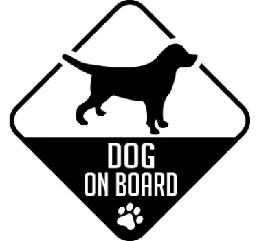 Sticker decorativo dog on board - TenStickers
