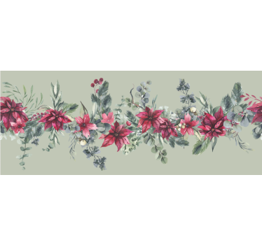 Greca adesiva motivo floreale - TenStickers