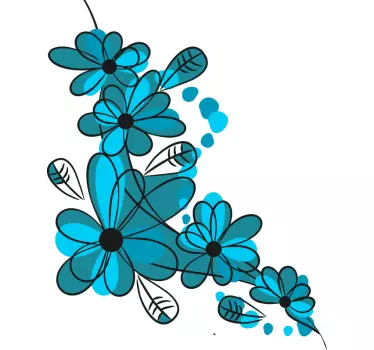 Adesivo fiore componenti botanici vivaci - TenStickers