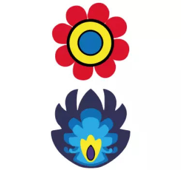 Adesivo per bici motivi di fiori e petali - TenStickers