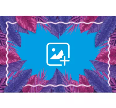 Adesivi animali per bambini cornice floreale vivace - TenStickers