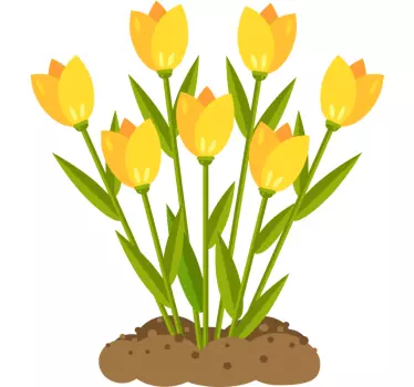 Adesivo per porta mazzo di fiori vivaci - TenStickers