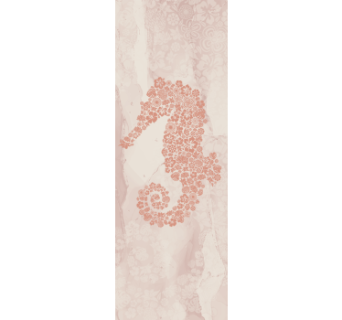 Adesivo per frigo cavalluccio marino floreale - TenStickers