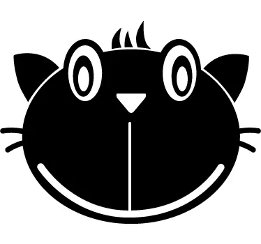 Adesivo murale lavagna muso di gatto - TenStickers