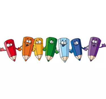 Adesivo bambini amici pastelli - TenStickers