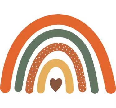 Adesivo decorativo cuore arcobaleno colorato - TenStickers