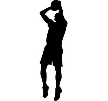 Adesivo murale silhouette tiro libero - TenStickers