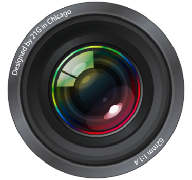 Sticker decorativo obiettivo fotocamera - TenStickers