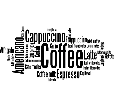 Adesivo decorativo formati caffè - TenStickers