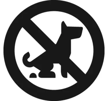 Sticker decorativo vietato ai cani - TenStickers
