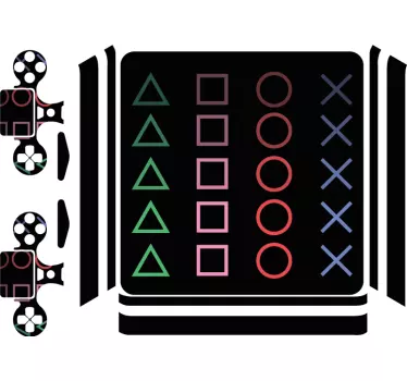 Adesivo ps5 simboli di gioco geometrici - TenStickers