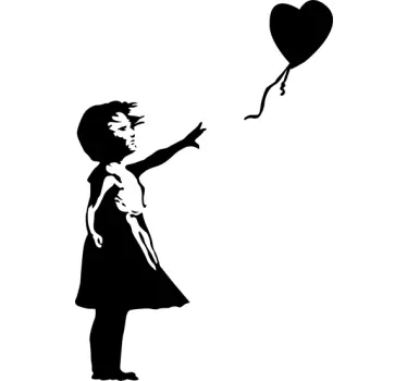Sticker decorativo Bansky globo monocolore - TenStickers