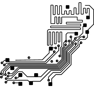 Sticker decorativo circuito elettronico - TenStickers