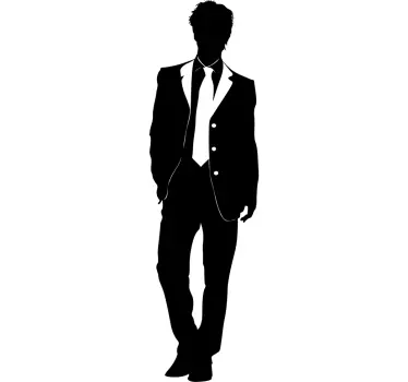 Sticker decorativo silhouette playboy - TenStickers