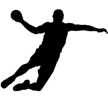 Adesivo murale silhouette pallamano - TenStickers