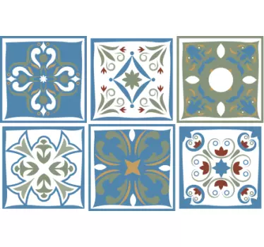 Adesivo decorativo motivi di piastrelle ornati - TenStickers