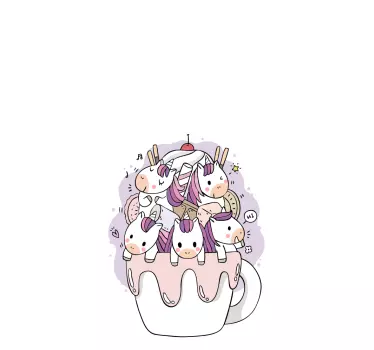 Adesivo huawei delizia cupcake unicorno - TenStickers