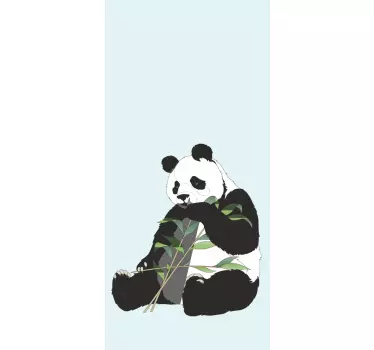 Adesivo huawei panda che mangia bambù - TenStickers