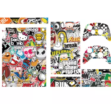 Adesivo xbox collage di personaggi vivaci - TenStickers