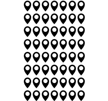 Sticker decorativo icone luoghi visitati - TenStickers