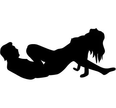 Sticker decorativo coppia sesso - TenStickers