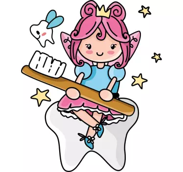 Adesivo per bambini personaggio della fatina dei denti - TenStickers
