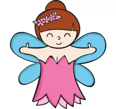 Adesivo per bambini personaggio fatina felice - TenStickers