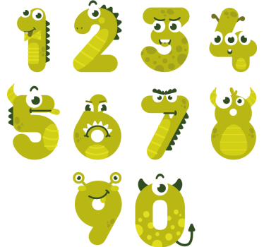 Adesivo contenitore rettili numerici - TenStickers
