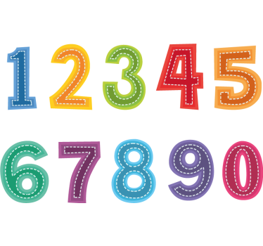 Adesivo contenitore collezione numerica colorata - TenStickers