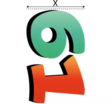 Adesivo contenitore design numerico personalizzato - TenStickers
