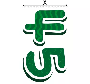 Adesivo contenitore lettere verdi personalizzate - TenStickers