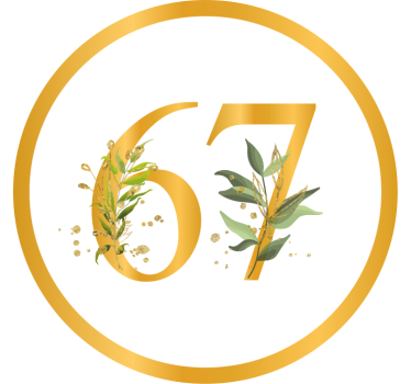 Adesivo contenitore emblema floreale personalizzato 67 - TenStickers