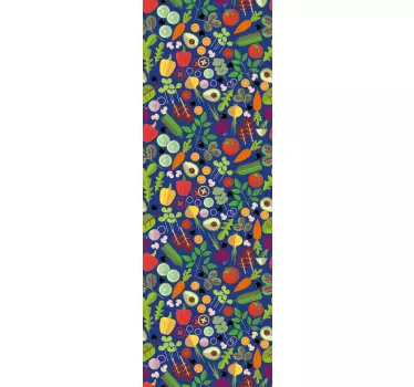 Adesivo per frigo motivi vegetali colorati - TenStickers