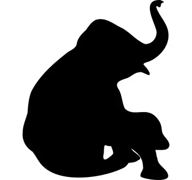 Adesivo lavagna silhouette di elefante - TenStickers