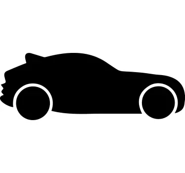 Adesivo lavagna silhouette auto sportiva - TenStickers