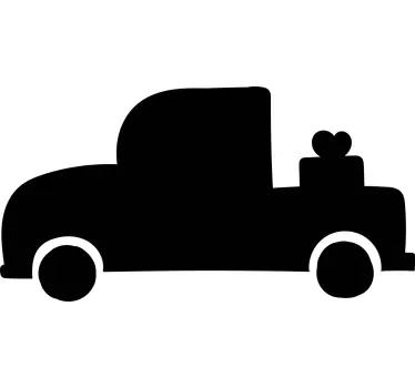 Adesivo lavagna silhouette veicolo classico - TenStickers