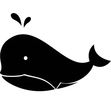Adesivo lavagna design silhouette balena - TenStickers
