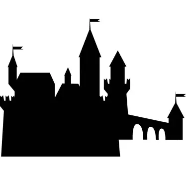 Adesivo lavagna tema castello fantastico - TenStickers