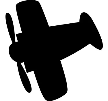 Adesivo lavagna design silhouette aereo - TenStickers