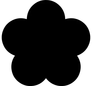 Adesivo lavagna sovrapposizione a forma di fiore - TenStickers