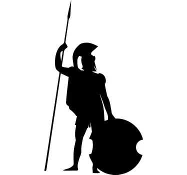 Adesivo lavagna contorno guerriero spartano - TenStickers